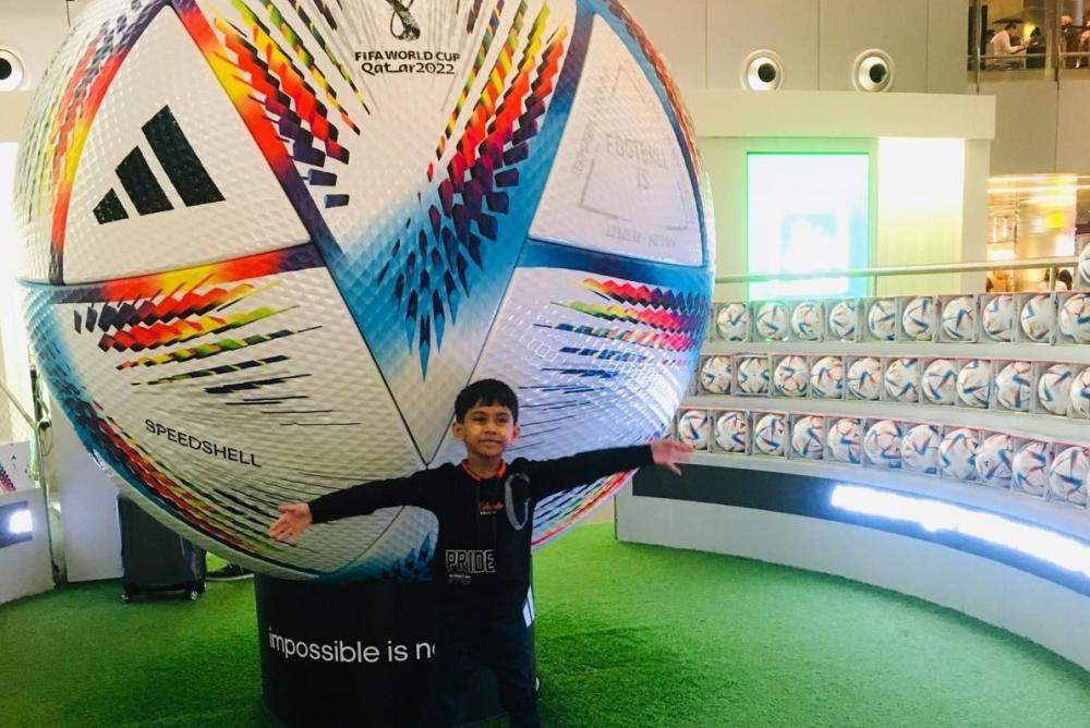 Yahyaa at one of the venues of the 2022 World Cup in Qatar